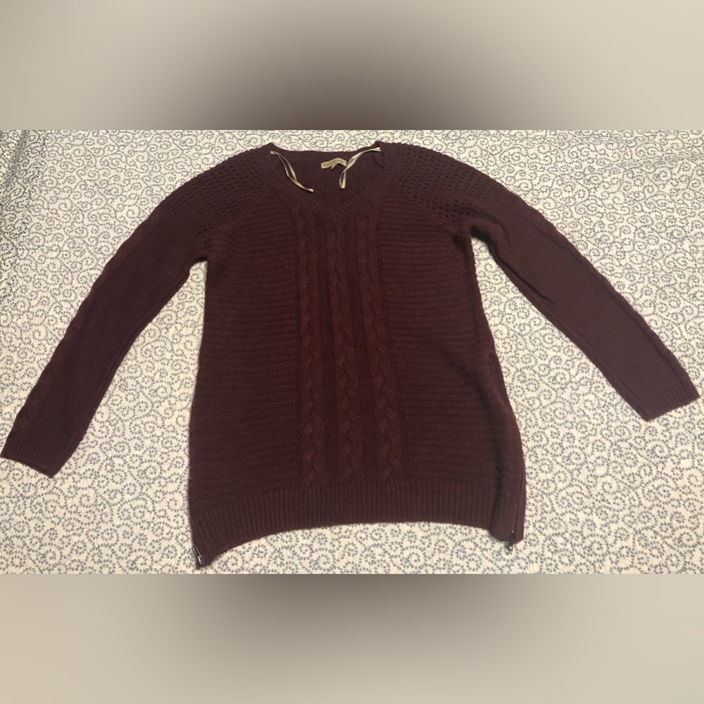 Democracy Burgundy Sweater Size M